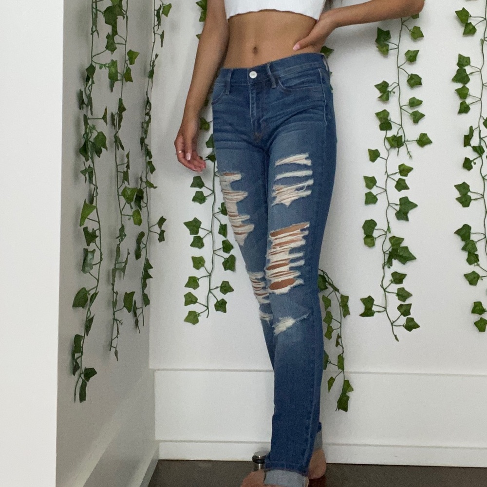 ripped denim jeans
